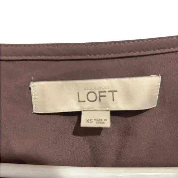 Loft Mauve Purple XS Long Sleeve Blouse Workwear Office Professional Teacher - Picture 5 of 7